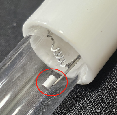 الكشف عن عملية مصباح مبيد للجراثيم بالأشعة فوق البنفسجية مع عامل إطلاق الزئبق